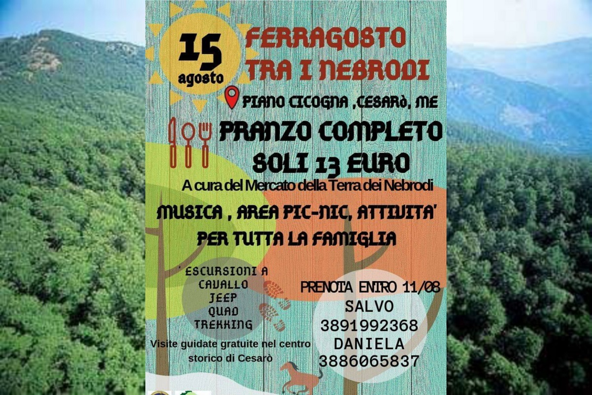 Ferragosto al Piano Cicogna con il mrcato della terra dei Nebrodi
