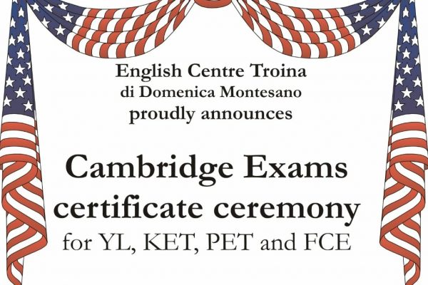 Pro Loco di San Teodoro: giorno 17 ottobre l’evento “Cambridge Exams Certificate Ceremony”.